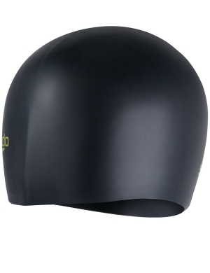 Speedo Junior Silicone Long Hair Swim Cap - Black